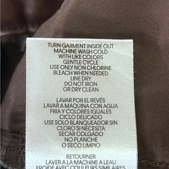 🤎”Calvin Klein” NWT Coffee Bean Faux Leather Pants Size 14 🤎 - Picture 9 of 14